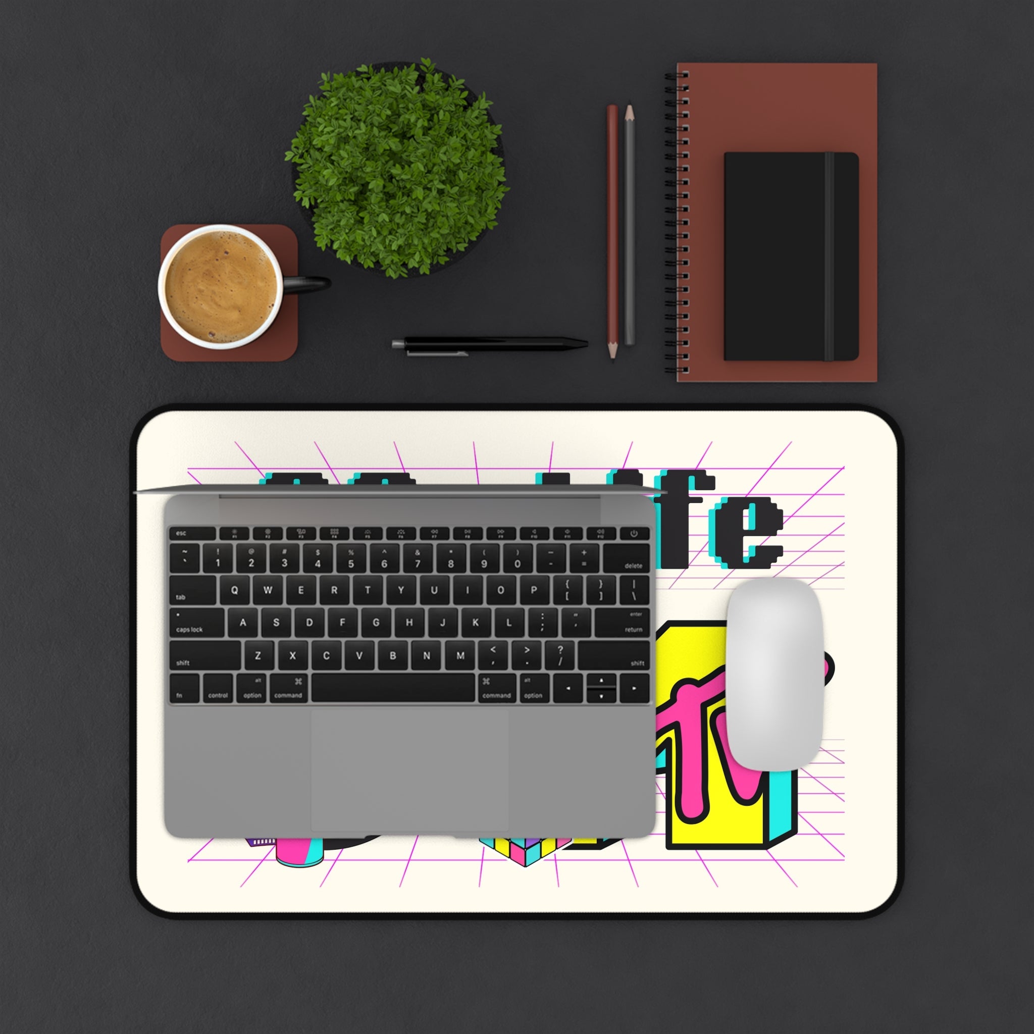 80s Life Desk Mat, Yellow, 12 X 18