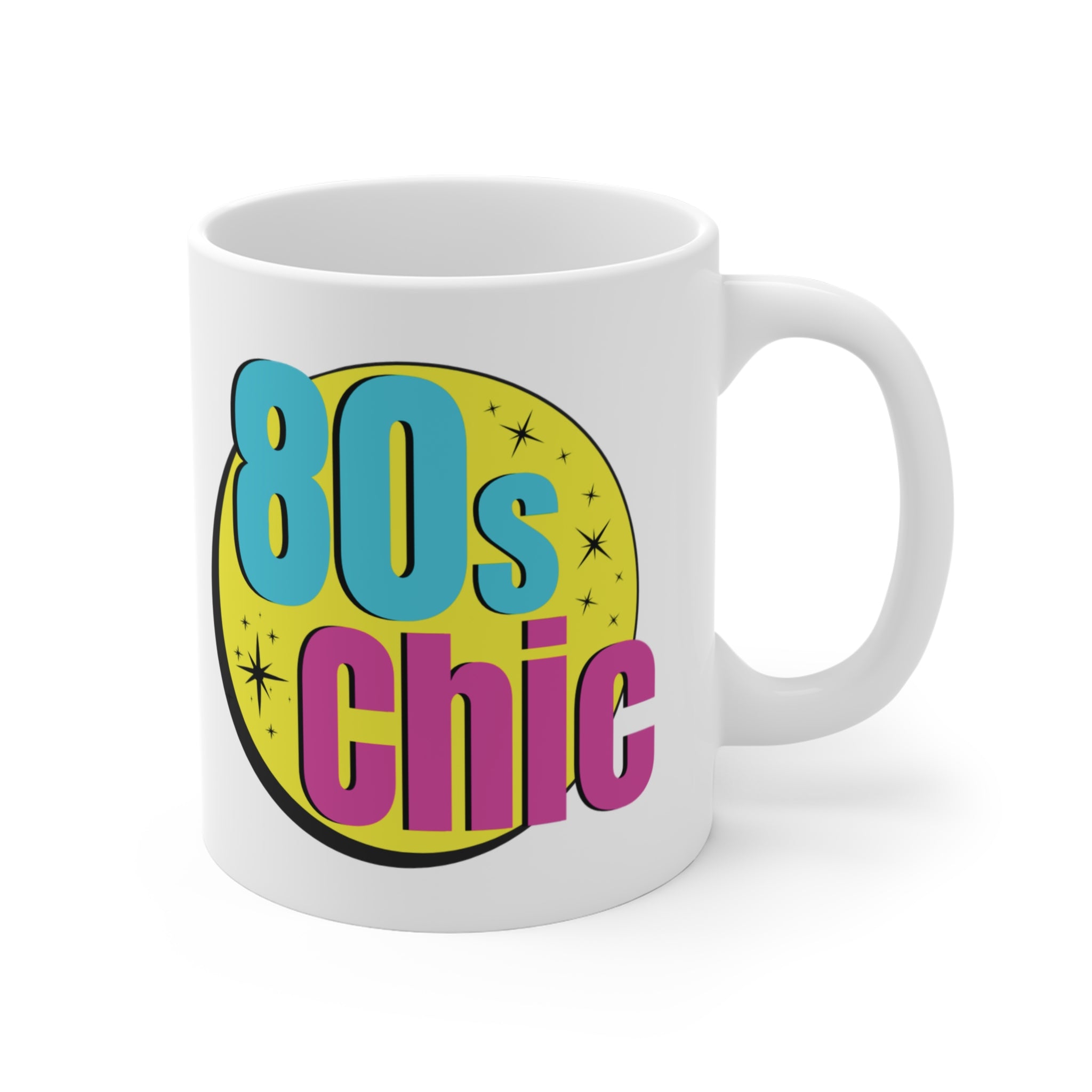80s Chic Mug; Blue, Pink, & Yellow; 11oz