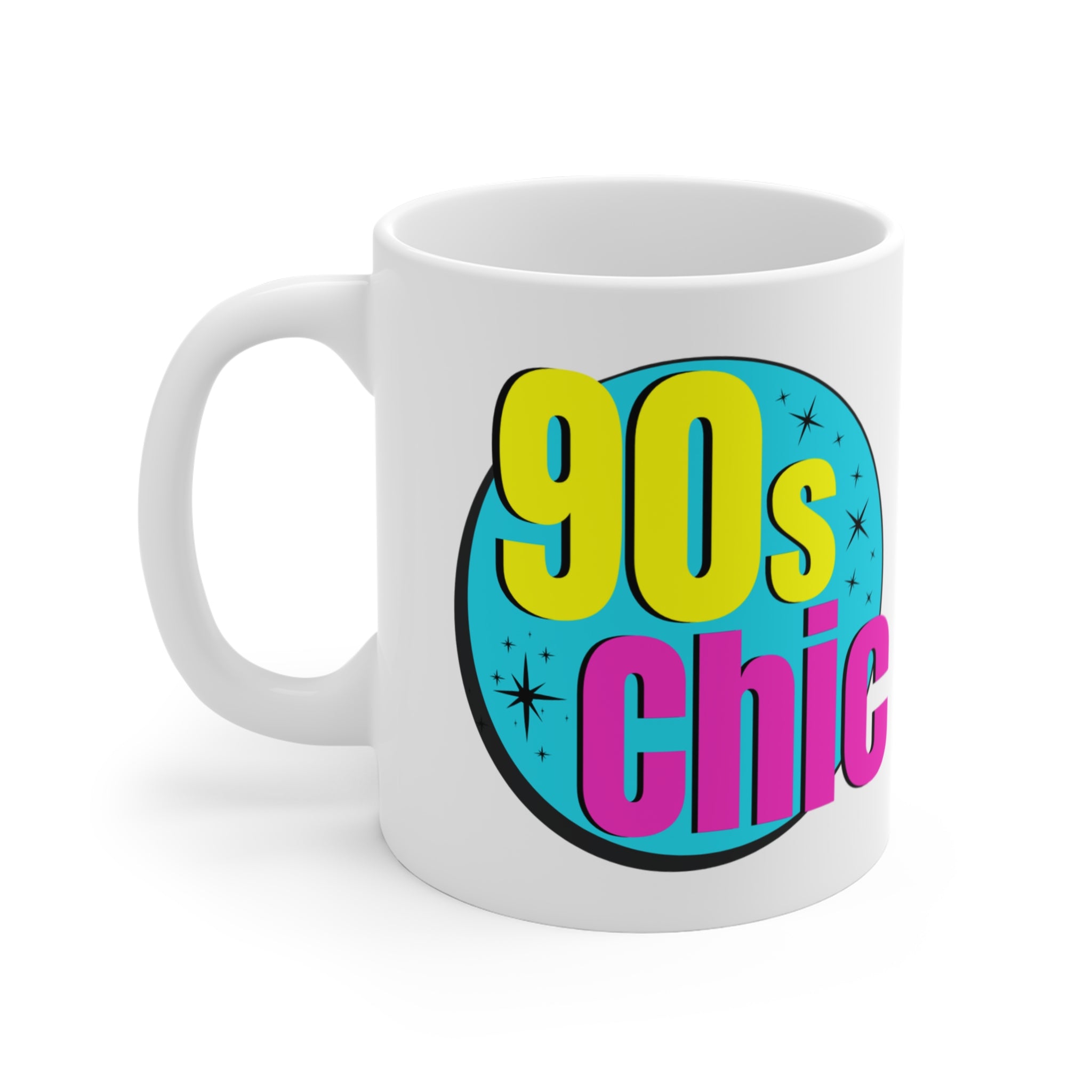 90s Chic Mug; Yellow, Pink, & Blue; 11oz