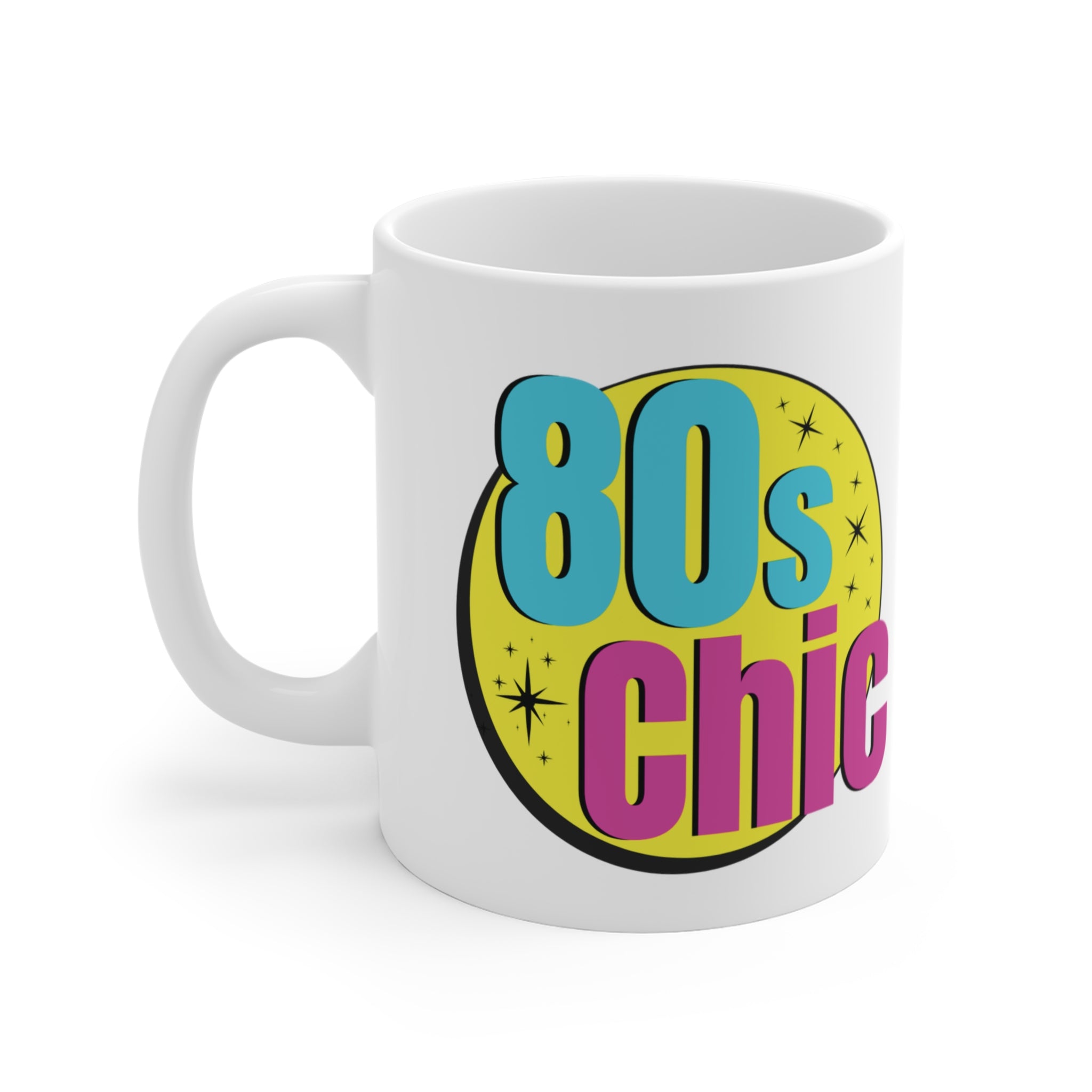 80s Chic Mug; Blue, Pink, & Yellow; 11oz